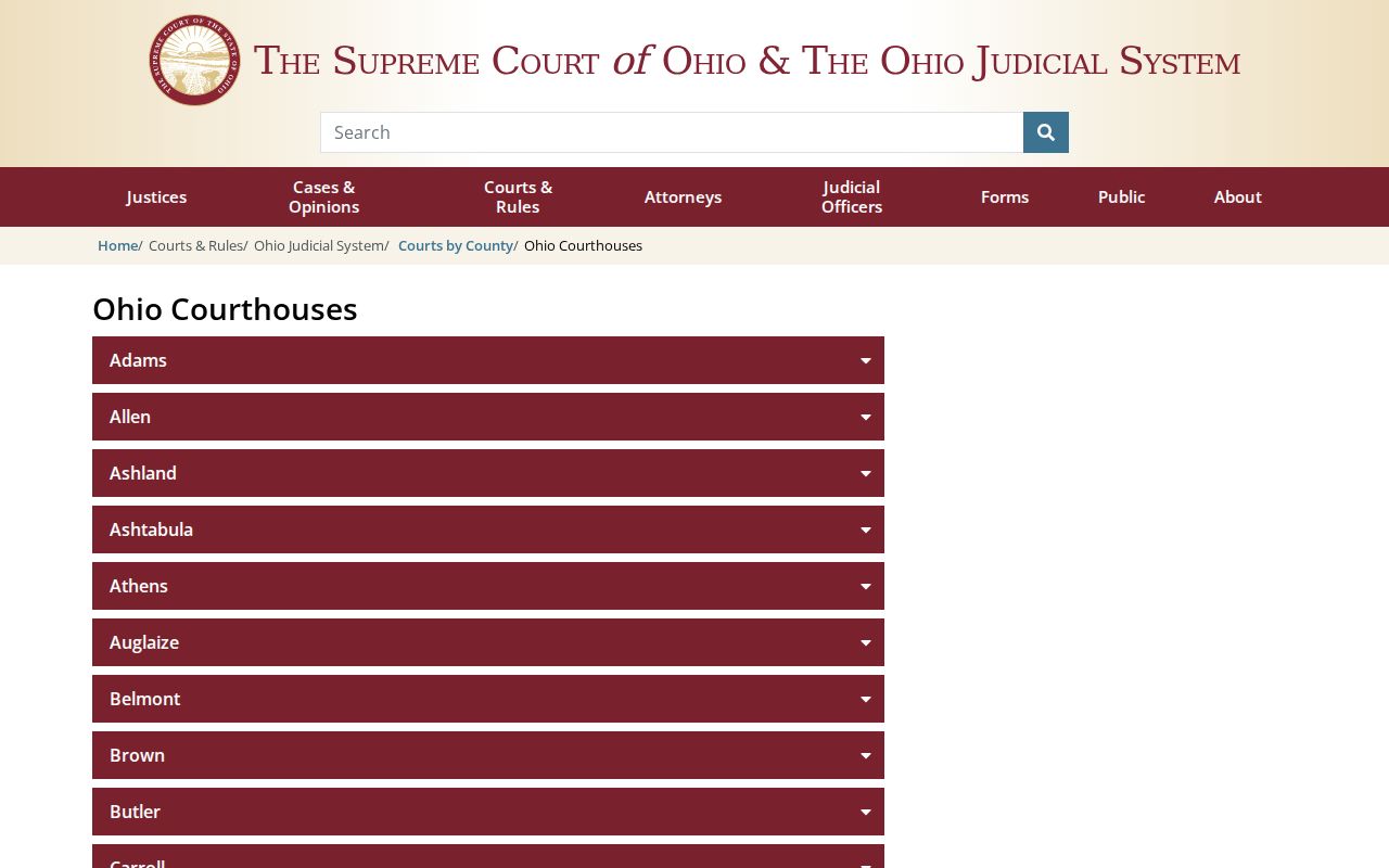 Columbiana County court docket historic courthouse record access